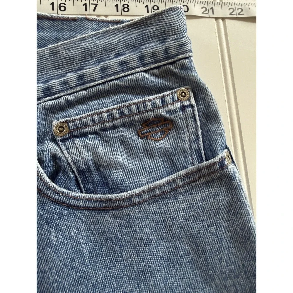 Harley-Davidson Men's Straight Leg Jeans‎ 40x32 Medium Wash Distressed